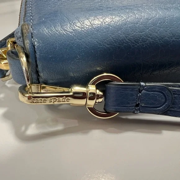 Kate Spade Blue Leather Wallet/Wristlet - Picture 10 of 11